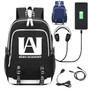 Anime My Hero Academia Unisex Black Shoulder Travel Laptop Backpack