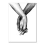 Love Poster Couple Holding Hands Painting Black And White Wall Art Canvas !