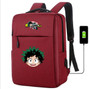 My Hero Academia usb charging canvas Laptop Backpack