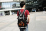 Fashion metal music concert rock Women Men Leisure backpack