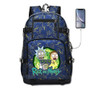 Rick and Morty Anime Fashion Laptop Backpack with USB port