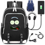 Rick and morty kid's USB charging Canvas School Backpack