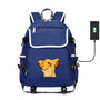 Cute movie The Lion King Simba  USB charge canvas Backpack