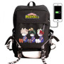 My Hero Academia Laptop USB Charging Waterproof Backpack