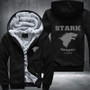 STARK winterfell game of thrones Printing Pattern Thicken Fleece Zipper Black Hoodies Jacket