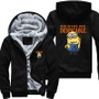 Minion Printing Pattern Thicken Fleece Zipper Hoodies Jacket