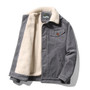 Men Warm Corduroy Thermal Fur Collar Winter Casual Jacket Outwear