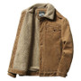 Men Warm Corduroy Thermal Fur Collar Winter Casual Jacket Outwear