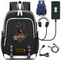 Haikyuu!! Karasuno Koukou USB charging mochila Hinata Shoyo Backpack