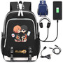 Haikyuu!! Karasuno Koukou USB charging mochila Hinata Shoyo Backpack