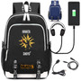 Haikyuu!! Karasuno Koukou USB charging mochila Hinata Shoyo Backpack