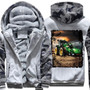 Men Long Tractor Winter Thicken Fleece Hoodies