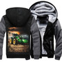 Men Long Tractor Winter Thicken Fleece Hoodies