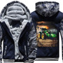 Men Long Tractor Winter Thicken Fleece Hoodies