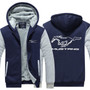 Ford Mustang Print Winter Zipper Hoodies Coat