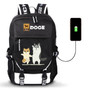 Shiba Inu Corgi Dog Doge USB Port Backpack