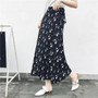 25 Colors  Bohemian High Waist Floral Print Summer Skirts Womens Boho Asymmetrical Chiffon Skirt Maxi Long Skirts