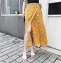 25 Colors  Bohemian High Waist Floral Print Summer Skirts Womens Boho Asymmetrical Chiffon Skirt Maxi Long Skirts