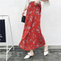 25 Colors  Bohemian High Waist Floral Print Summer Skirts Womens Boho Asymmetrical Chiffon Skirt Maxi Long Skirts