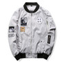 Grandwish Men Bomber Jacket Hip Hop Patch Designs Slim Fit Pilot Bomber Jacket Coat Men Jackets Plus Size 4XL,PA573