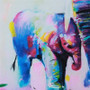 Abstract Elephant Oil Painting On Canvas