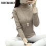 Refeeldeer Women Turtleneck Winter Sweater Women  Long Sleeve Knitted Women Sweaters And Pullovers Female Jumper Tricot Tops