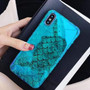 Laser Blue Fish Scale Retro Phone Back Cover Cases