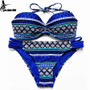 Brazilian Bikini Set Sexy Floral Bandage Strappy Plus Size Swimwear Bikinis Women Bandeau Biquini Bathing Suits