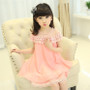New Summer Costume Girls Princess Dress Children's Evening Clothing Kids Chiffon Lace Dresses Baby Girl Party Pearl Dress