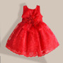 Christmas Baby Girl Dress Red Lace Flower Embroidery Kids Dresses for girls party dress vestido infantil 1-6 years