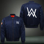 Alan Walker Print Thicken Long Sleeve Bomber Jacket