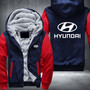 Hyundai Printing Pattern Thicken Fleece Zipper Hoodies Jacket