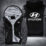 Hyundai Printing Pattern Thicken Fleece Zipper Hoodies Jacket