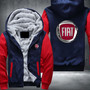 Fiat Printing Pattern Thicken Fleece Zipper Hoodies Jacket