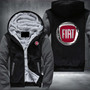 Fiat Printing Pattern Thicken Fleece Zipper Hoodies Jacket