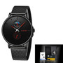 Ladies Waterproof Ultra Thin Stainless Steel Watch