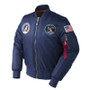 Apollo 100th SPACE SHUTTLE MISSION Thick Padded MA1 Bomber Hiphop US Air Force Pilot Warm Oversized Flight Jacket