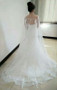 Vintage Lace Appliques Beads Mermaid Lace Up Back Tulle Watteau Train  Wedding Dress, AB1099