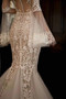 Unique Long Sleeve Off Shoulder Lace Mermaid Wedding Dresses, AB1508