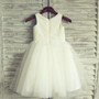 Pretty Sleeveless Round Neck Tulle Flower Girl Dresses, Popular Little Girl Dresses, FGS026