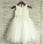 Pretty Sleeveless Round Neck Tulle Flower Girl Dresses, Popular Little Girl Dresses, FGS026