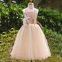 Lovely Lace  Sleeveless Lace Up Back Lace Flower Girl Dresses With Handmade Flower Sash, FGS032