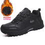 Men Winter Snow Boots Waterproof Leather Sneakers Super  Warm