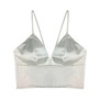 Satin Crop Tops Women Wireless Bralette Crochet Top  Spaghetti Strap T-shirt Cropped