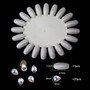 20 pcs Crystal AB Teardrop Nail Crystals Stones Drop Shape Flat Back Rhinestones For Glass 3D Nails Design Art Decorations