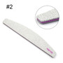 1 Pc Half-Moon-Shaped Nail File Nail Buffer Washable Grinding Polishing Sanding Buffing  Pedicure Nail Art Tools