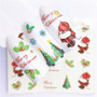 1 pcs Fruit Christmas Nail Stickers Flowers pPlants Water Decal Cat Pattern 3D Manicure Sticker Nail Art Decoration m1N88