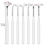 ROHWXY Nail Brush For Manicure Gel Brush For Nail Art 15Pcs/Set Ombre Brush For Gradient For Gel Nail Polish Painting Drawing