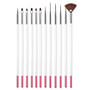 ROHWXY Nail Brush For Manicure Gel Brush For Nail Art 15Pcs/Set Ombre Brush For Gradient For Gel Nail Polish Painting Drawing