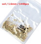 SS3-ss8 1440pcs Clear Crystal AB gold  3D Non HotFix FlatBack Nail Art Rhinestones Decorations Shoes And Dancing Decoration